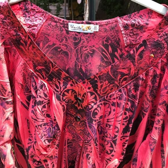 Fuchsia Pink Pullover Tunic - Picture 3 of 10